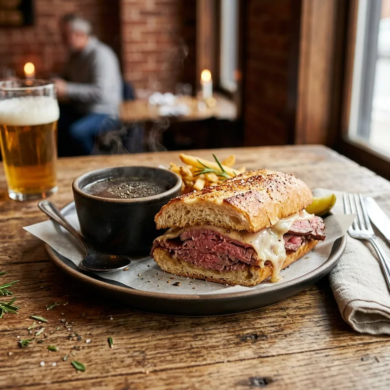 Arby's French Dip and Swiss with Au Jus Cup