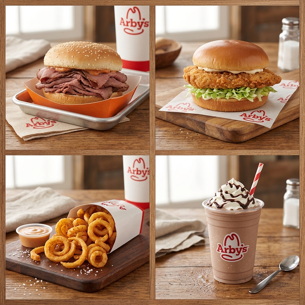 Arby's Menu Collage Variety